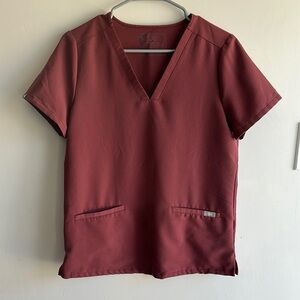 Figs Dusty Rose Casma Scrub Top